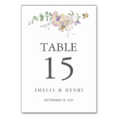 Numéro de table de mariage floral Viola & Eucalypt (Par défaut)