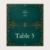 Numéro de table de mariage Forêt Enchantée (Outside Unfolded)