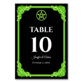 Numéro de table de mariage gothique avec lueur ver (Dos)