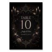 Numéro de table de mariage Halloween gothique élég (Dos)