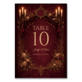 Numéro de table de mariage Halloween gothique élég (Dos)