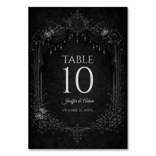 Numéro de table de mariage Halloween gothique élég (Par défaut)