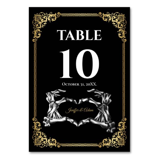 Numéro de table de mariage Halloween gothique fonc (Par défaut)