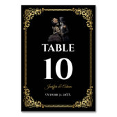 Numéro de table de mariage Halloween gothique fonc (Dos)