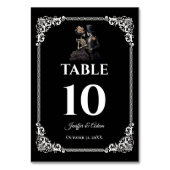 Numéro de table de mariage Halloween gothique somb (Dos)