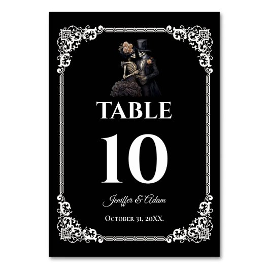 Numéro de table de mariage Halloween gothique somb (Par défaut)