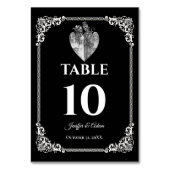 Numéro de table de mariage Halloween gothique somb (Dos)