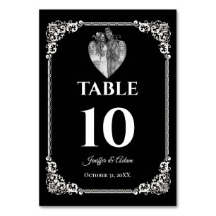 Numéro de table de mariage Halloween gothique somb