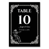 Numéro de table de mariage Halloween gothique somb (Dos)