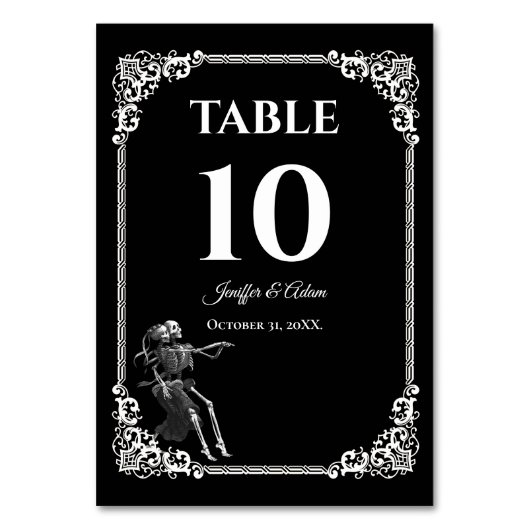 Numéro de table de mariage Halloween gothique somb (Par défaut)