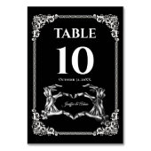 Numéro de table de mariage Halloween gothique somb (Dos)