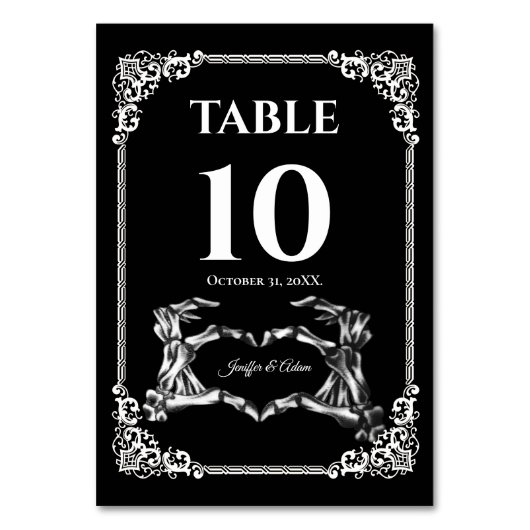 Numéro de table de mariage Halloween gothique somb (Par défaut)