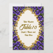 Numéro de table de mariage Illinois Blue Violet (Devant)