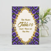Numéro de table de mariage Illinois Blue Violet (Debout devant)
