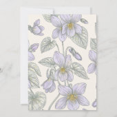 Numéro de table de mariage Illinois Blue Violet (Dos)
