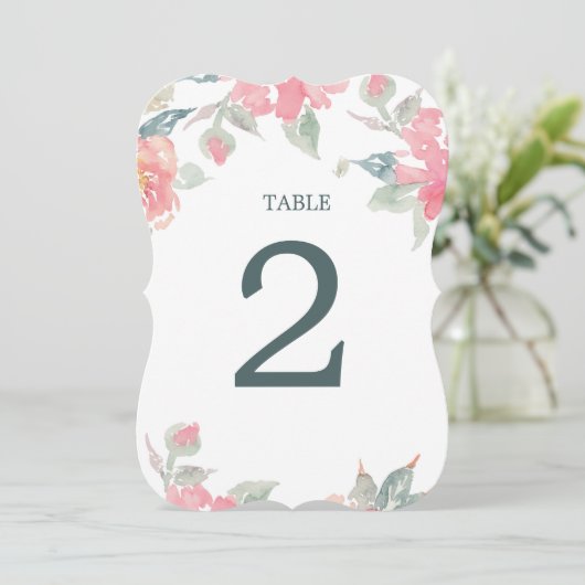 numéro de table de mariage JARDIN A L'AQUARELLE (Debout devant)