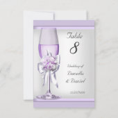 Numéro de table de mariage Lavande Violet Lilac 3 (Dos)