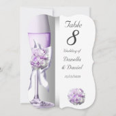 Numéro de table de mariage lavande violet lilac cr (Dos)