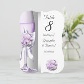 Numéro de table de mariage Lavande Violet Lilas Su (Debout devant)