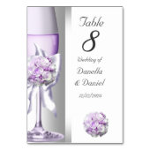Numéro de table de mariage lilas violet lavande (Dos)