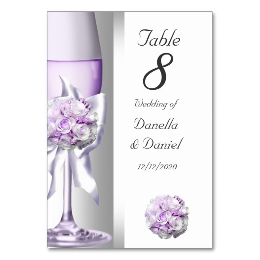 Numéro de table de mariage lilas violet lavande (Par défaut)