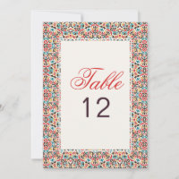 Numéro de Table de Mariage Mandala Géométrique en