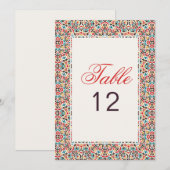 Numéro de Table de Mariage Mandala Géométrique en (Devant / Derrière)
