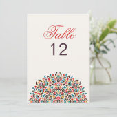 Numéro de Table de Mariage Mandala Géométrique en (Debout devant)