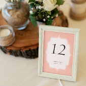 Numéro de table de mariage Melon Peach