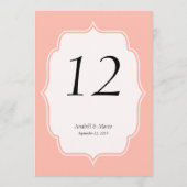 Numéro de table de mariage Melon Peach (Dos)