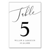 Numéro de table de Mariage minimal (Par défaut)