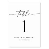 Numéro de table de Mariage minimal (Dos)