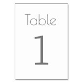 Numéro de table de Mariage minimal simple (Dos)