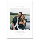 Numéro de table de mariage minimaliste moderne ave (Dos)