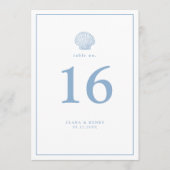 Numéro de table de mariage minimaliste sur le thèm (Devant)
