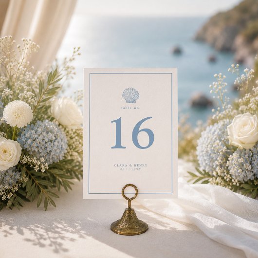 Numéro de table de mariage minimaliste sur le thèm
