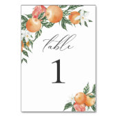 Numéro de table de mariage mode botanique orange c (Par défaut)