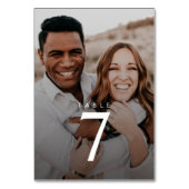 Numéro de table de Mariage moderne à 2 photos (Dos)