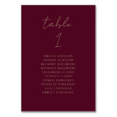Numéro de table de mariage moderne en or script Bo (Par défaut)