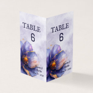 Numéro de table de mariage moderne minimaliste or