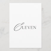 Numéro de table de mariage moderne onze (Devant)