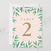 Numéro de table de mariage moderne Tropical Beach (Dos)