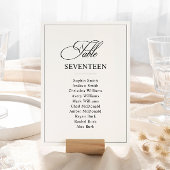 Numéro de table de Mariage noir et blanc classique