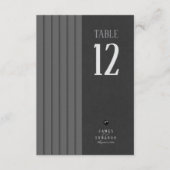 Numéro de table de mariage noir et blanc sur mesur (Devant)