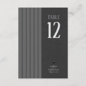 Numéro de table de mariage noir et blanc sur mesur (Dos)