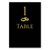 Numéro de table de mariage - Noir et or - (Dos)