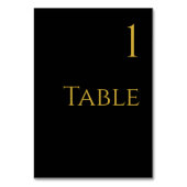 Numéro de table de mariage - Noir et or - (Dos)
