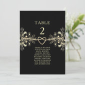 Numéro de table de mariage noir - Plan de table (Debout devant)