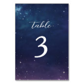 Numéro de table de mariage nuit étoilée céleste (Dos)