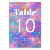 Numéro de Table de Mariage Opale Or Minimaliste Ch (Dos)